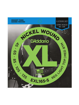 Daddario EXL165-5 Nickel Wound 5-String Daddario EXL165-5 Nickel Wound 5-String