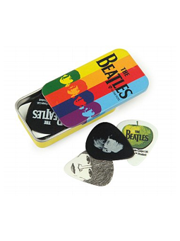 Daddario Beatles Signature Guitar Pick Tins, Stripes, Medium Daddario Beatles Signature Guitar Pick Tins, Stripes, Medium